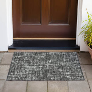 Piper Looms Chantille Stripes ACN2130 Charcoal Machine Washable Area Rug Scatter Outdoor Lifestyle Image Feature