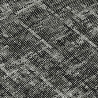 Piper Looms Chantille Stripes ACN2130 Charcoal Machine Washable Area Rug Swatch Image