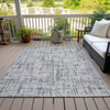 Piper Looms Chantille Stripes ACN2130 Gray Machine Washable Area Rug Outdoor Lifestyle Image Feature