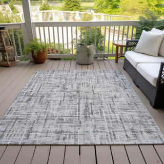 Piper Looms Chantille Stripes ACN2130 Gray Machine Washable Area Rug Outdoor Lifestyle Image Feature