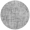 Piper Looms Chantille Stripes ACN2130 Gray Machine Washable Area Rug Round Main Image