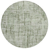Piper Looms Chantille Stripes ACN2130 Green Machine Washable Area Rug Round Main Image