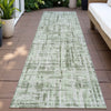 Piper Looms Chantille Stripes ACN2130 Green Machine Washable Area Rug Runner Outdoor Lifestyle Image Feature