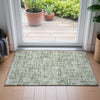Piper Looms Chantille Stripes ACN2130 Green Machine Washable Area Rug Scatter Lifestyle Image Feature