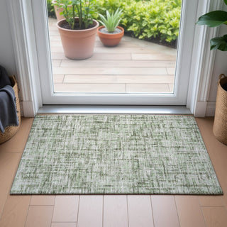 Piper Looms Chantille Stripes ACN2130 Green Machine Washable Area Rug Scatter Lifestyle Image Feature