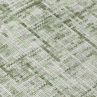 Piper Looms Chantille Stripes ACN2130 Green Machine Washable Area Rug Swatch Image