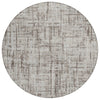 Piper Looms Chantille Stripes ACN2130 Taupe Machine Washable Area Rug Round Main Image