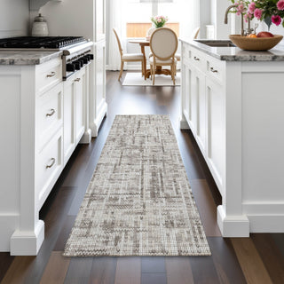 Piper Looms Chantille Stripes ACN2130 Taupe Machine Washable Area Rug Runner Lifestyle Image Feature