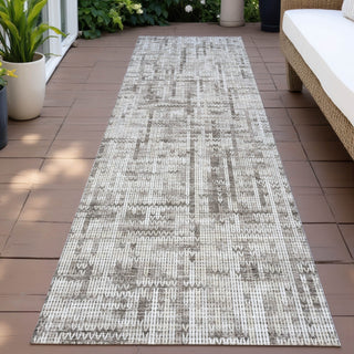 Piper Looms Chantille Stripes ACN2130 Taupe Machine Washable Area Rug Runner Outdoor Lifestyle Image Feature