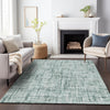 Piper Looms Chantille Stripes ACN2130 Teal Machine Washable Area Rug Lifestyle Image Feature