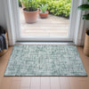 Piper Looms Chantille Stripes ACN2130 Teal Machine Washable Area Rug Scatter Lifestyle Image Feature
