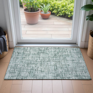 Piper Looms Chantille Stripes ACN2130 Teal Machine Washable Area Rug Scatter Lifestyle Image Feature