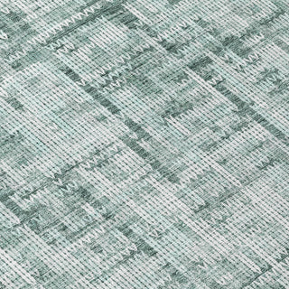 Piper Looms Chantille Stripes ACN2130 Teal Machine Washable Area Rug Swatch Image