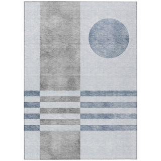 Piper Looms Chantille Geometric ACN2131 Blue Machine Washable Area Rug main image