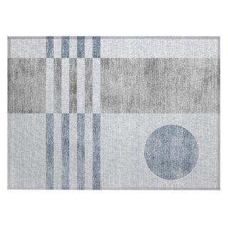 Piper Looms Chantille Geometric ACN2131 Blue Machine Washable Area Rug Scatter Main Image