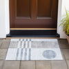 Piper Looms Chantille Geometric ACN2131 Blue Machine Washable Area Rug Scatter Outdoor Lifestyle Image Feature