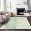 Piper Looms Chantille Geometric ACN2131 Green Machine Washable Area Rug Lifestyle Image Feature
