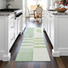 Piper Looms Chantille Geometric ACN2131 Green Machine Washable Area Rug Runner Lifestyle Image Feature