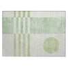 Piper Looms Chantille Geometric ACN2131 Green Machine Washable Area Rug Scatter Main Image
