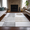 Piper Looms Chantille Geometric ACN2131 Ivory Machine Washable Area Rug Lifestyle Image Feature