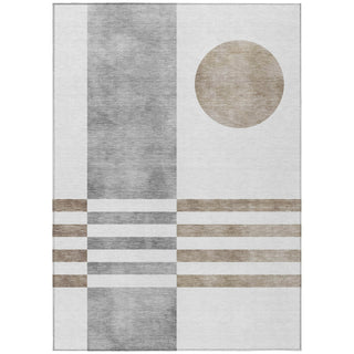 Piper Looms Chantille Geometric ACN2131 Ivory Machine Washable Area Rug main image