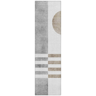 Piper Looms Chantille Geometric ACN2131 Ivory Machine Washable Area Rug Runner Main Image