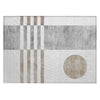 Piper Looms Chantille Geometric ACN2131 Ivory Machine Washable Area Rug Scatter Main Image