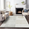 Piper Looms Chantille Geometric ACN2131 Linen Machine Washable Area Rug Lifestyle Image Feature