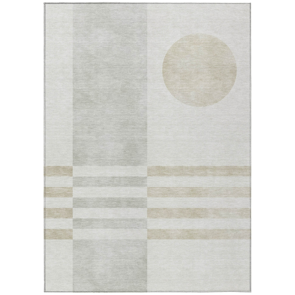 Piper Looms Chantille Geometric ACN2131 Linen Machine Washable Area Rug main image