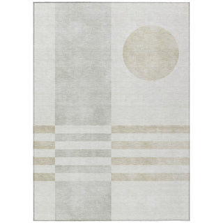 Piper Looms Chantille Geometric ACN2131 Linen Machine Washable Area Rug main image