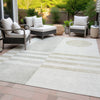 Piper Looms Chantille Geometric ACN2131 Linen Machine Washable Area Rug Outdoor Lifestyle Image Feature