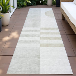Piper Looms Chantille Geometric ACN2131 Linen Machine Washable Area Rug Runner Outdoor Lifestyle Image Feature