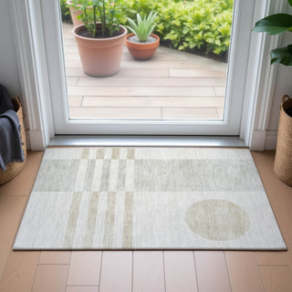 Piper Looms Chantille Geometric ACN2131 Linen Machine Washable Area Rug Scatter Lifestyle Image Feature
