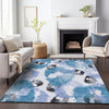 Piper Looms Chantille Floral ACN2132 Blue Machine Washable Area Rug Lifestyle Image Feature