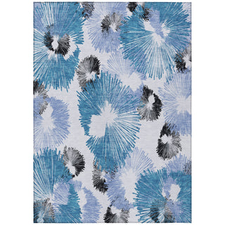 Piper Looms Chantille Floral ACN2132 Blue Machine Washable Area Rug main image