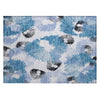 Piper Looms Chantille Floral ACN2132 Blue Machine Washable Area Rug Scatter Main Image
