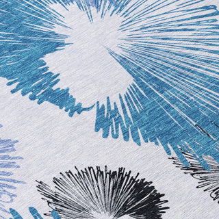 Piper Looms Chantille Floral ACN2132 Blue Machine Washable Area Rug Swatch Image