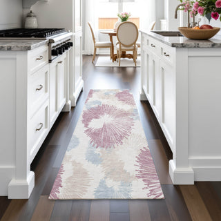 Piper Looms Chantille Floral ACN2132 Blush Machine Washable Area Rug Runner Lifestyle Image Feature