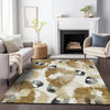 Piper Looms Chantille Floral ACN2132 Chocolate Machine Washable Area Rug Lifestyle Image Feature