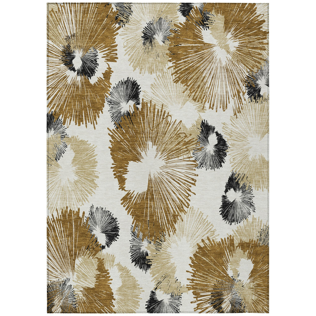 Piper Looms Chantille Floral ACN2132 Chocolate Machine Washable Area Rug main image