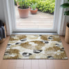 Piper Looms Chantille Floral ACN2132 Chocolate Machine Washable Area Rug Scatter Lifestyle Image Feature