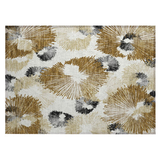 Piper Looms Chantille Floral ACN2132 Chocolate Machine Washable Area Rug Scatter Main Image