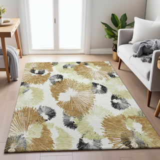 Piper Looms Chantille Floral ACN2132 Copper Machine Washable Area Rug Lifestyle Image Feature