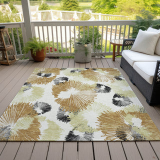 Piper Looms Chantille Floral ACN2132 Copper Machine Washable Area Rug Outdoor Lifestyle Image Feature