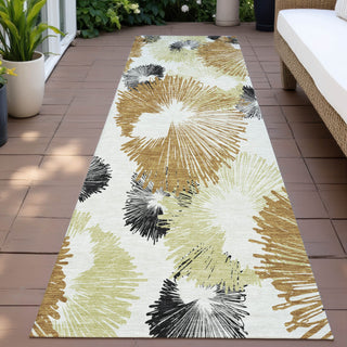 Piper Looms Chantille Floral ACN2132 Copper Machine Washable Area Rug Runner Outdoor Lifestyle Image Feature
