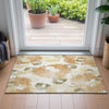 Piper Looms Chantille Floral ACN2132 Coral Machine Washable Area Rug Scatter Lifestyle Image Feature