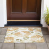 Piper Looms Chantille Floral ACN2132 Coral Machine Washable Area Rug Scatter Outdoor Lifestyle Image Feature