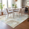 Piper Looms Chantille Floral ACN2132 Mocha Machine Washable Area Rug Lifestyle Image Feature