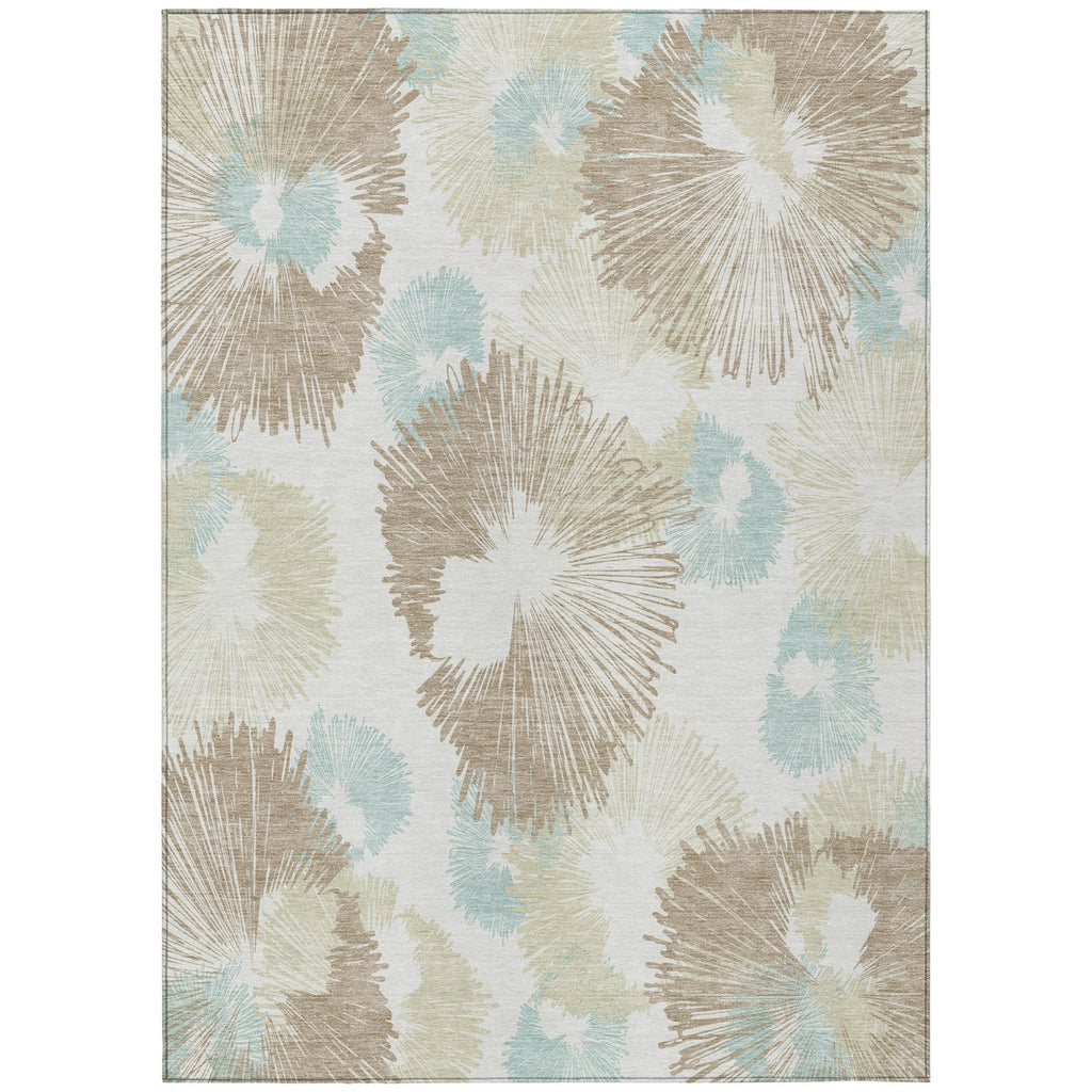 Piper Looms Chantille Floral ACN2132 Mocha Machine Washable Area Rug main image