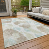 Piper Looms Chantille Floral ACN2132 Mocha Machine Washable Area Rug Outdoor Lifestyle Image Feature